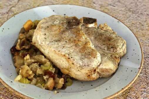 Pork Chop And Stuffing Casserole With Cranberries