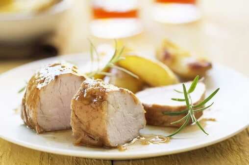 Diet Friendly French Pork Medallions And Caramelized Apples