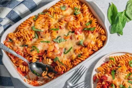 Rotini Bake With Tomatoes And Cheese