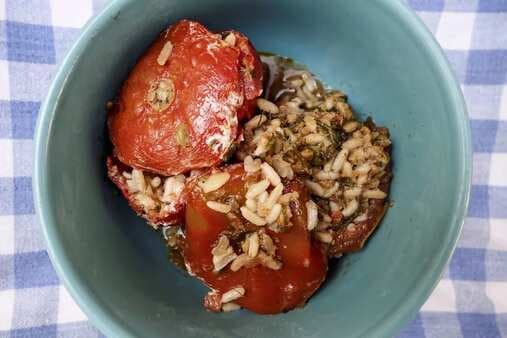 Greek Stuffed Vegetables With Rice