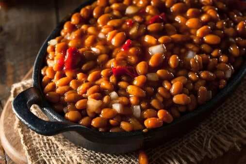 Sweet And Spicy Bourbon Baked Beans