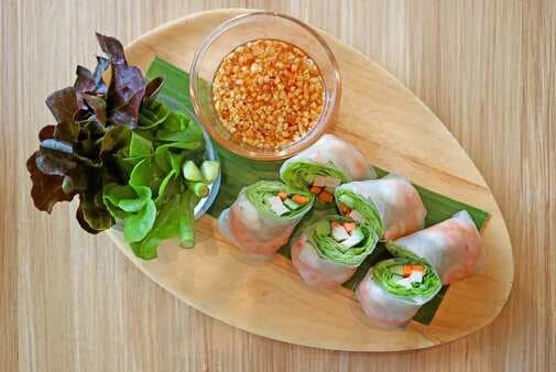Thai Vegetarian Or Shrimp Spring Rolls