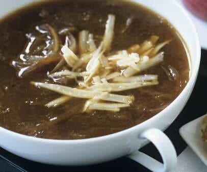 Vegetarian French Onion Soup With Cheese