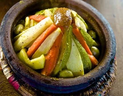 Vegetarian Moroccan Mixed Vegetable Tagine