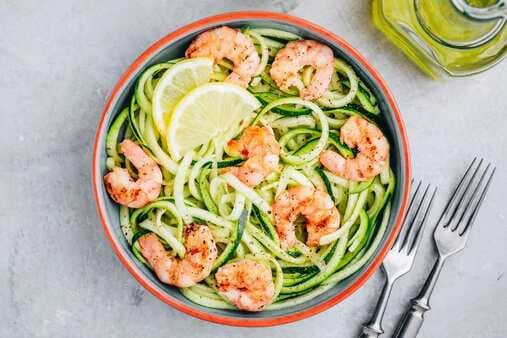 Zucchini Noodles With Shrimp Scampi