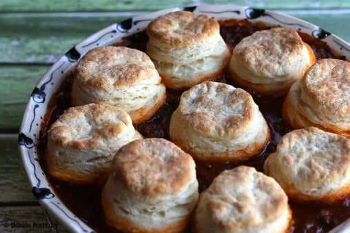 Basic Meat Pot Pie With Biscuit Topping