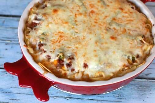 Spaghetti Pie With Ground Beef And Cheese