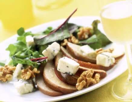 Beet And Pear Salad With Walnuts And Goat Cheese