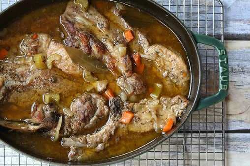 Oven-Braised Country Style Pork Ribs With Apple Cider