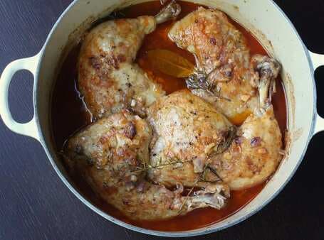 Oven-Braised Rosemary Chicken Legs
