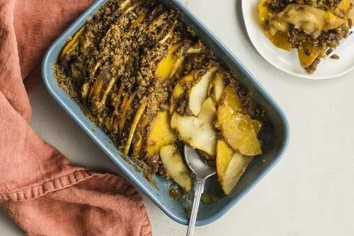 Butternut Squash And Apple Casserole With Crumb Topping