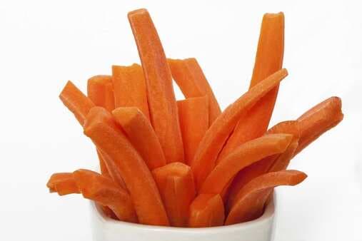 Carrot Sticks With Peanut Butter Healthy Snack