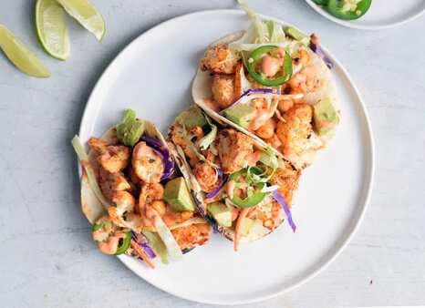 Vegan Cauliflower Tacos With Crispy Chickpeas