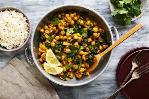 Vegetarian Chana Masala With Spinach