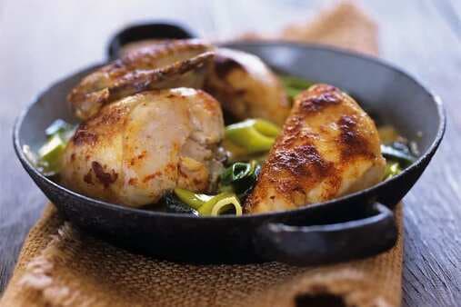 Chicken Breasts With Leeks And Parmesan Cheese