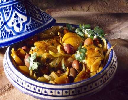 Moroccan Chicken Tagine With Potatoes And Olives