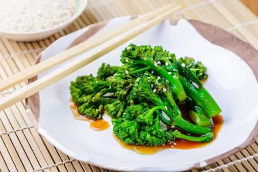 Blanched Chinese Broccoli With Oyster Sauce