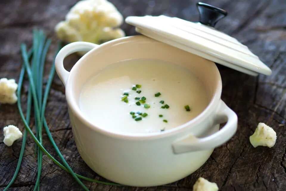 Creamy Cauliflower Soup With Parmesan Cheese