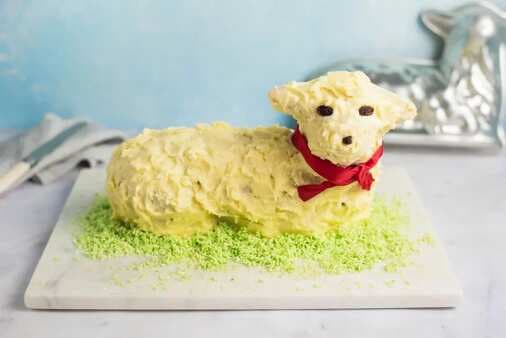 Easter Lamb-Shaped Pound Cake