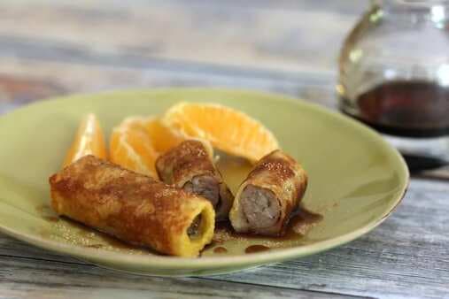 French Toast And Sausage Roll-Ups