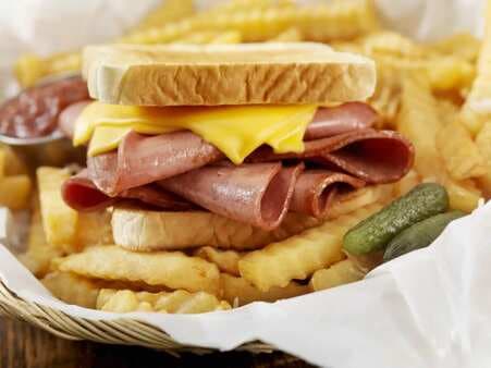 Fried Bologna And Cheese Sandwich
