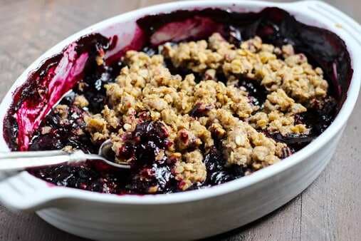 Blueberry Crisp With Spiced Oat Streusel Topping