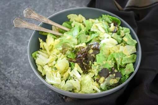 Green Salad With Scallion Mustard Vinaigrette