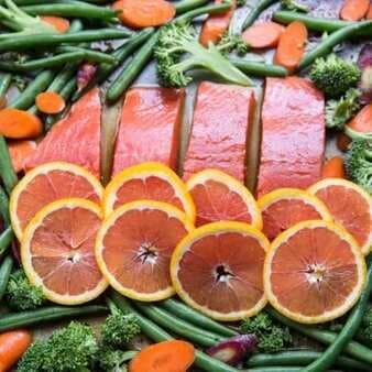 Orange Sesame Salmon Sheet Pan Dinner