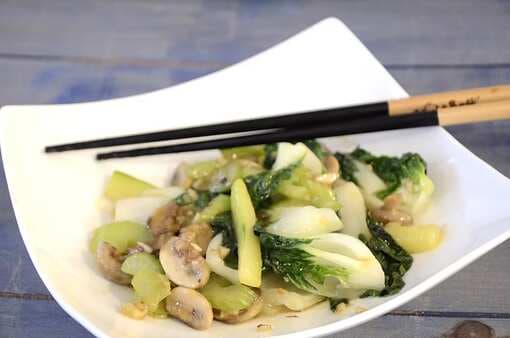 Stir Fried Chinese Bok Choy with Garlic