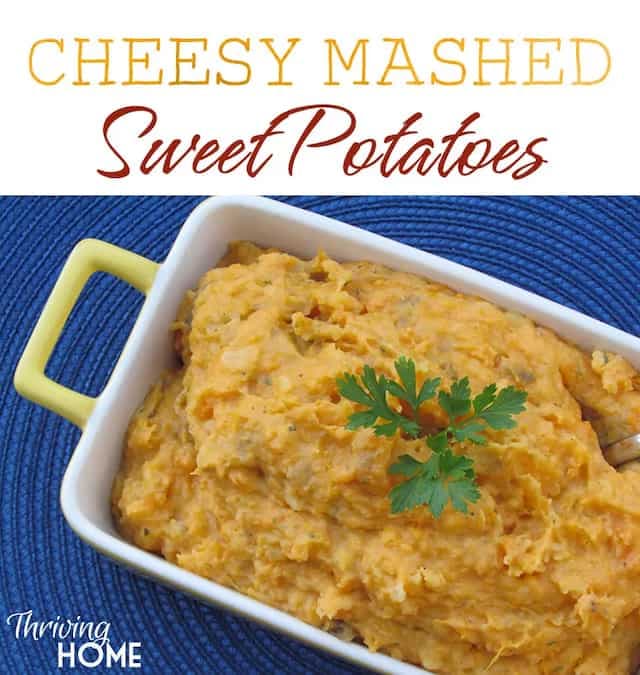 Cheesy Mashed Sweet Potatoes