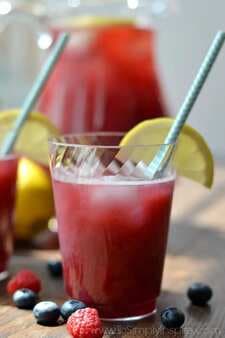 Homemade Raspberry Blueberry Lemonade