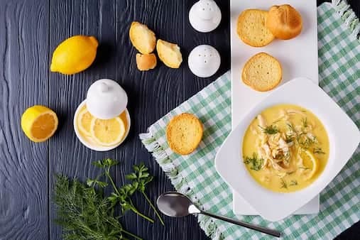 Chicken Soup Avgolemono: Greek Egg-Lemon Chicken Soup