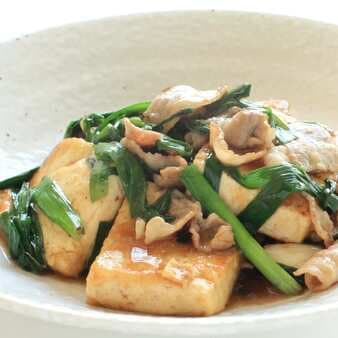 Chinese Tofu Stir Fry In Oyster Sauce