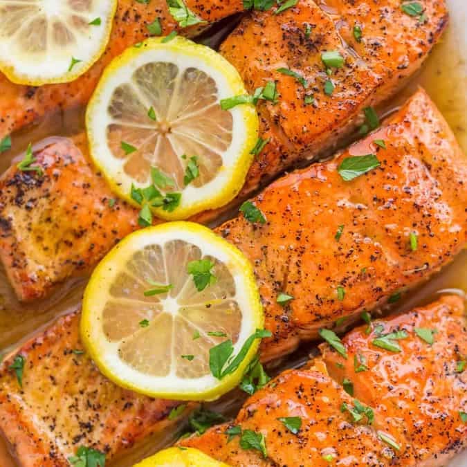 Pan Seared Salmon In A Lemon Browned Butter Sauce