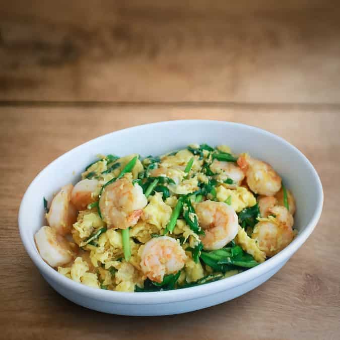 Chinese Scrambled Eggs With Shrimp