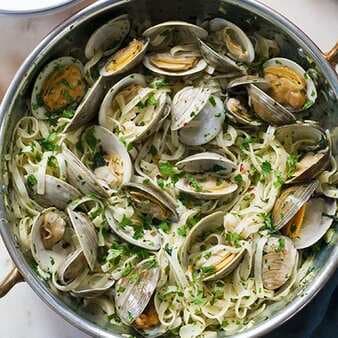 Basque-Style Fish With Green Peppers And Manila Clams