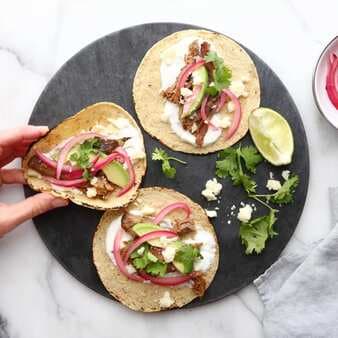 Carnitas Tacos With Pickled Red Onion