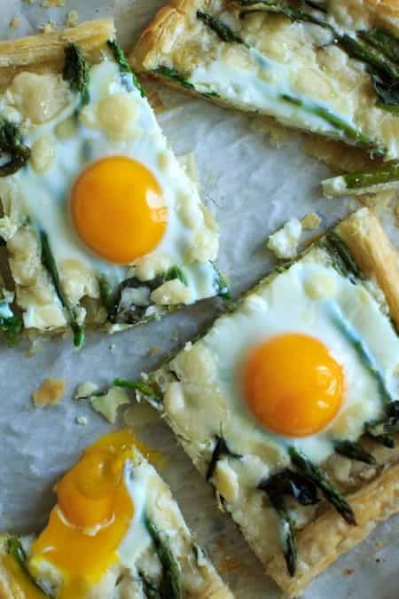 Asparagus Tart with Egg and Goat Cheese