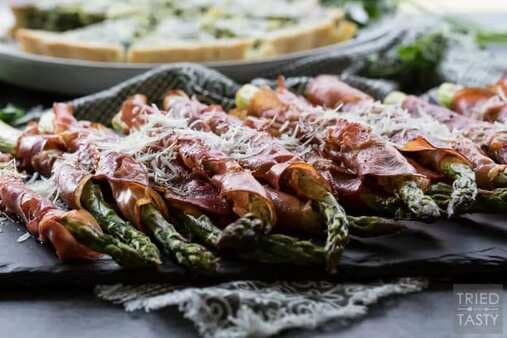 Quiche & Prosciutto Wrapped Asparagus