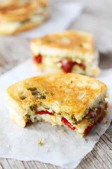 Brie Pesto Grilled Cheese