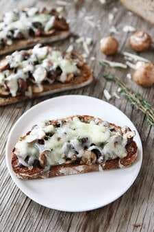 Roasted Mushroom And Gruyere Toasts