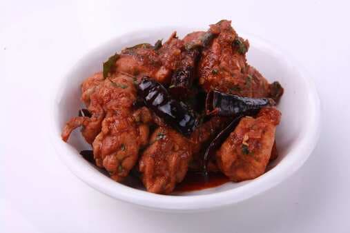 Dry Red Chillies Chicken Curry