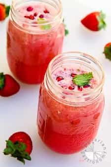 Pomegranate Strawberry Mint Lemonade