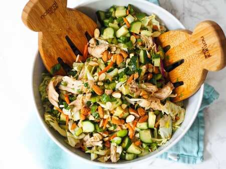 Asian Chopped Salad With Garlic-Ginger Chicken