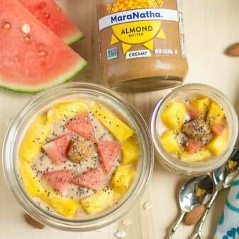 Overnight Oats With Almond Butter And Banana