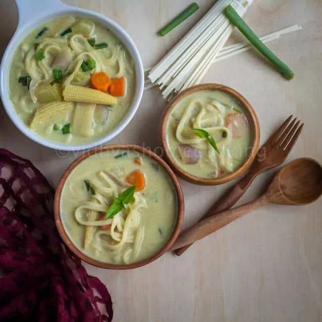 Thai Coconut Curry Vegetable Noodle Soup