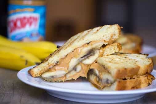 Caramelized Banana and Peanut Butter Sandwiches