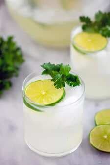 Gin Lime Rickeys with Cilantro