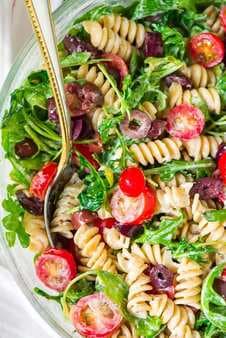Arugula Pasta Salad With Goat Cheese And Tomato