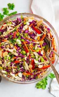 Asian Cabbage Salad With Peanut Dressing
